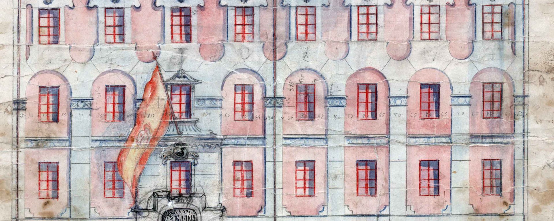 Projecte de reforma de la façana de la caserna de la Guàrdia Civil, 1916 (ACGAX. Fons Sadurní Brunet Pi. Codi atribuït 5.1.1)