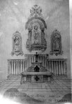 Reproducció d'un dibuix del projecte de l’altar major de l’església de Sant Esteve de Tuixent, a Josa i Tuixent
